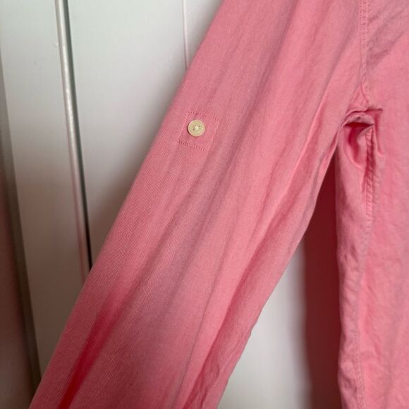 John Varvatos Shirt Mens Sz L Pink Button Down Long Sleeve Cotton Casual Logo - Picture 6 of 13